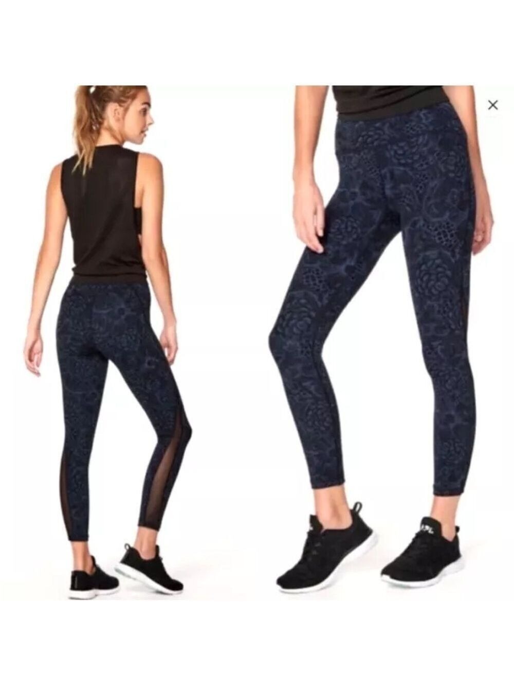 Lululemon Train Times 7/8 Pant Leggings 25" Nouveau Mach Blue/Black Size 6